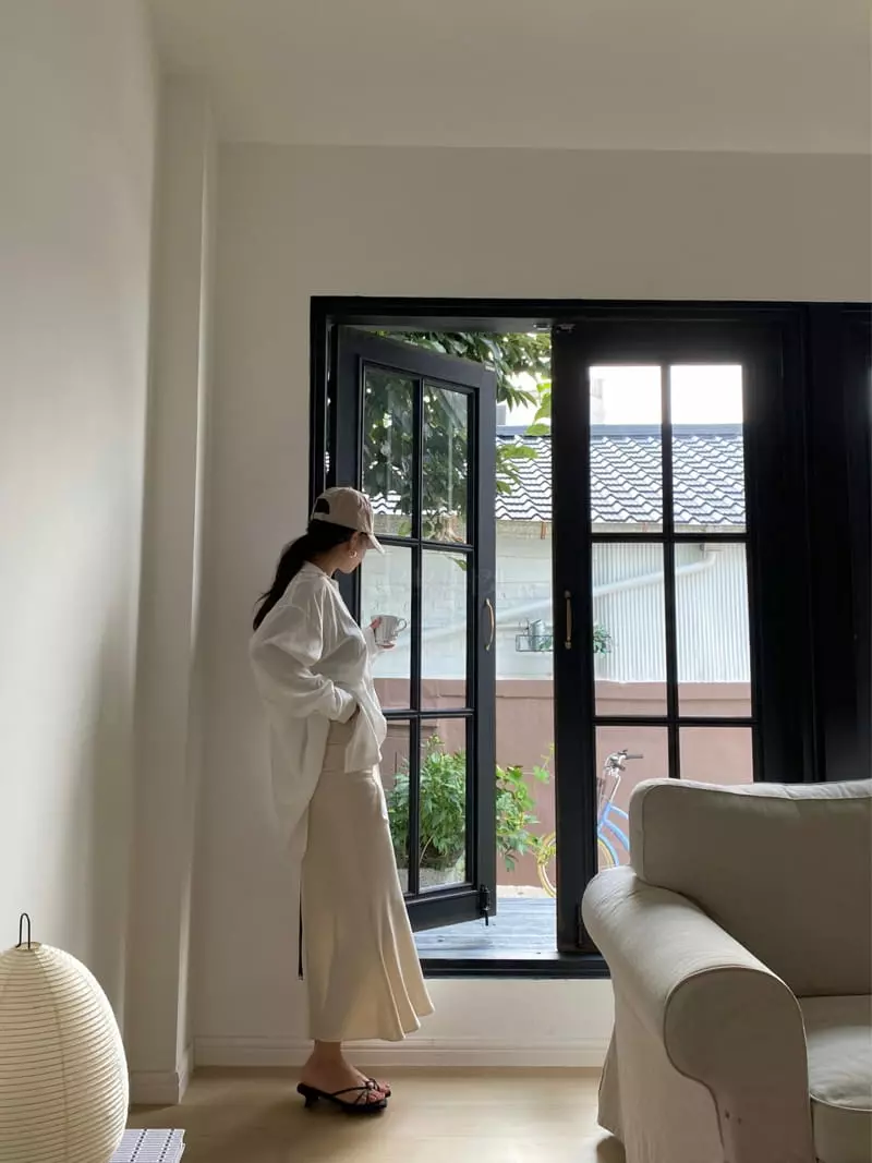 Ouppt - Korean Women Fashion - #thelittlethings - Shatin Long Skirt - 6