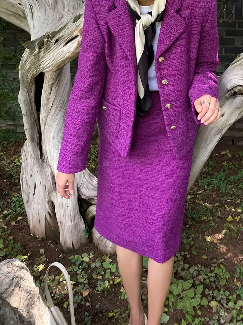 Ouppt - Korean Women Fashion - #vintagekidsstyle - Anna Twid Jacket - 6