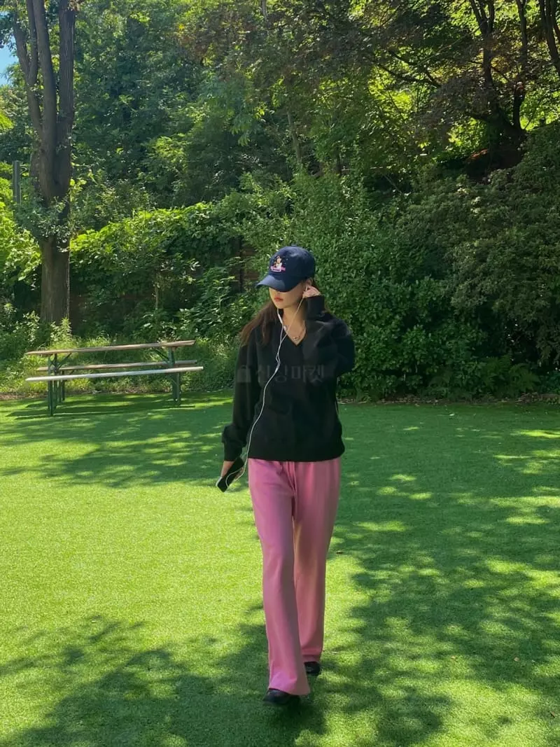 Ouppt - Korean Women Fashion - #vintagekidsstyle - Terry Wide Pants - 3