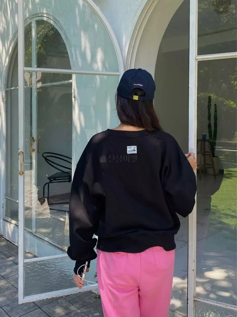 Ouppt - Korean Women Fashion - #womensfashion - V Heavy Sweatshirt - 3