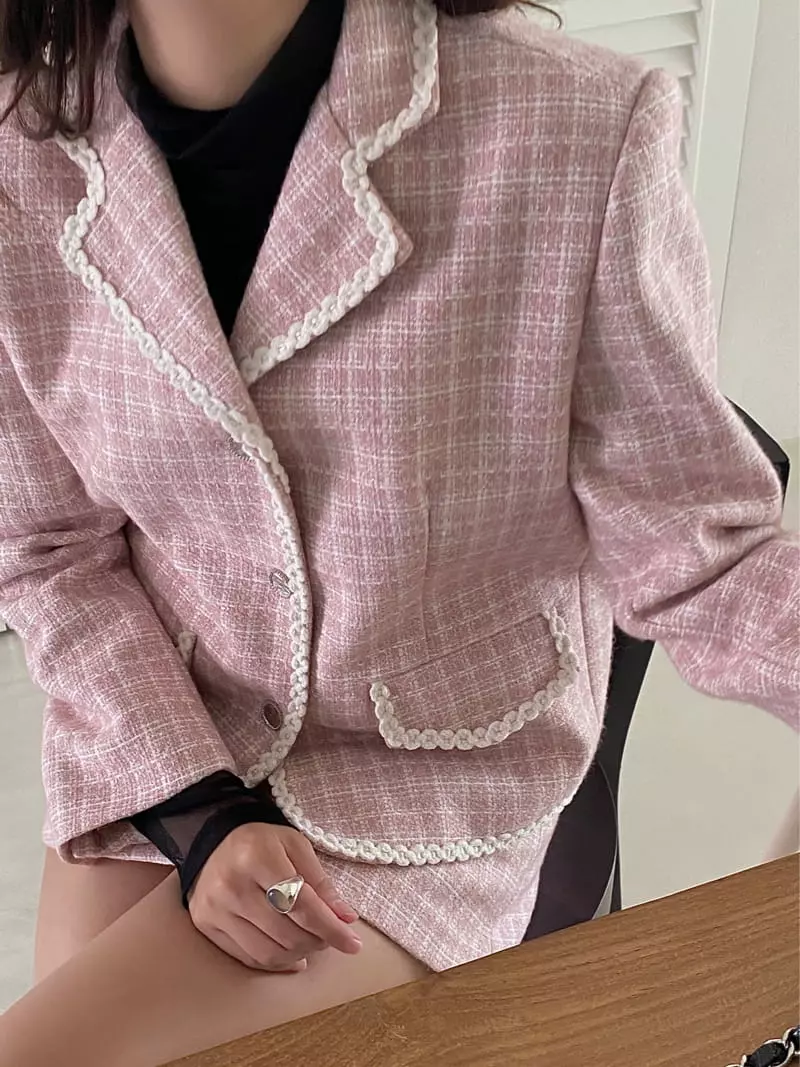 Ouppt - Korean Women Fashion - #momslook - Stella Twid Jacket - 4
