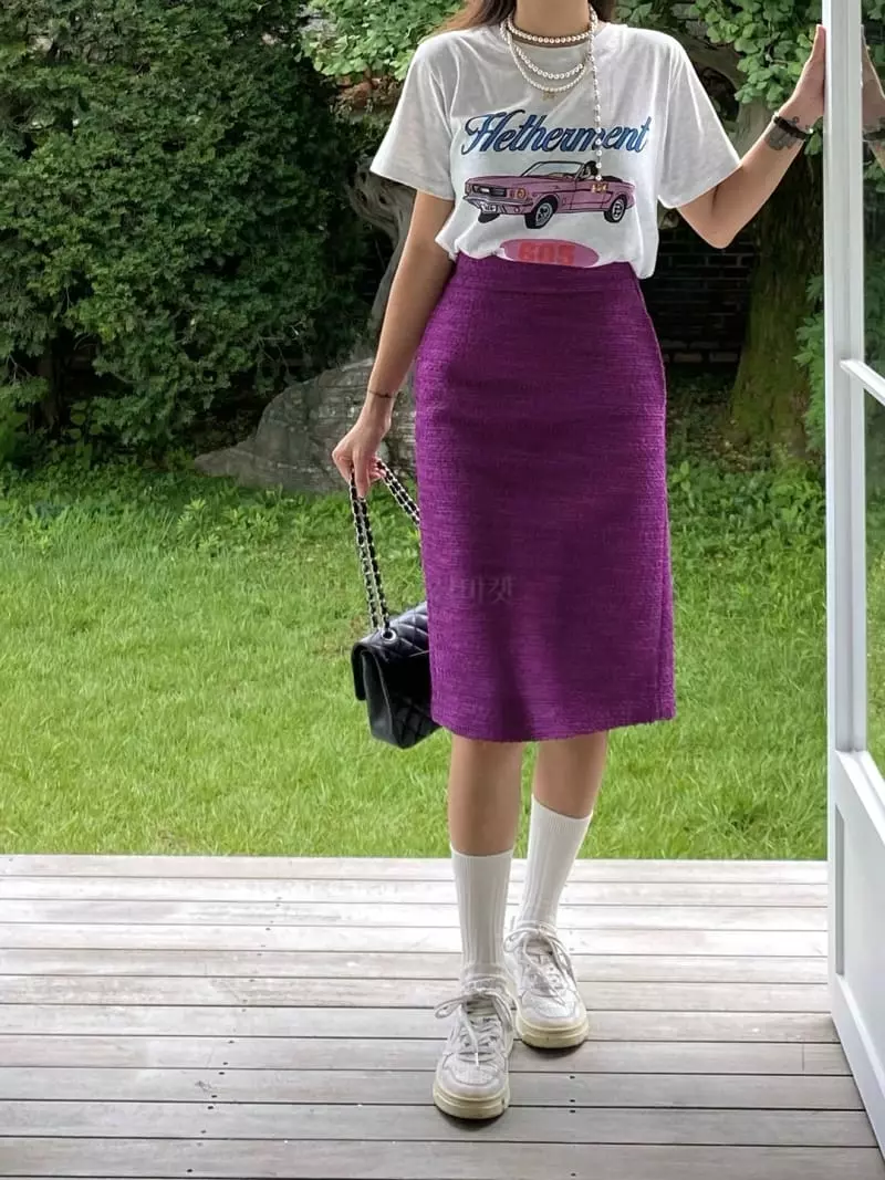 Ouppt - Korean Women Fashion - #womensfashion - Anna Twid Skirt - 2