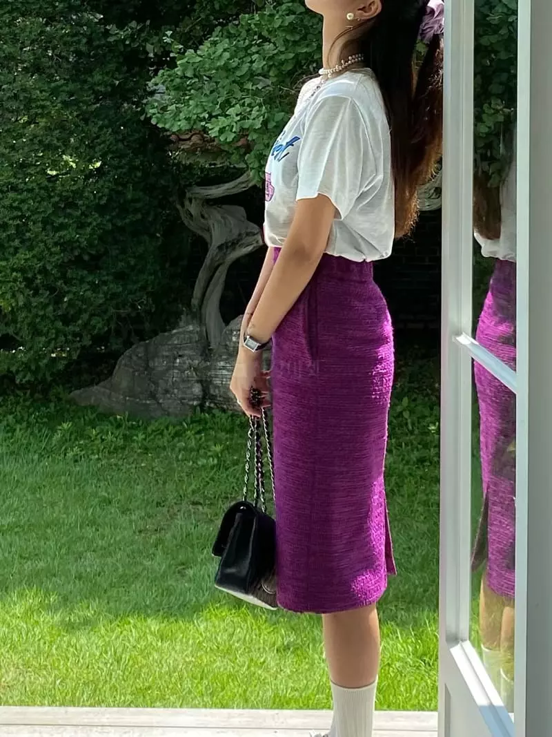 Ouppt - Korean Women Fashion - #momslook - Anna Twid Skirt - 4
