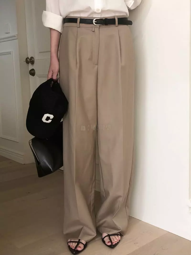 Overclassic - Korean Women Fashion - #momslook - Classic Mer Neck Pants - 11