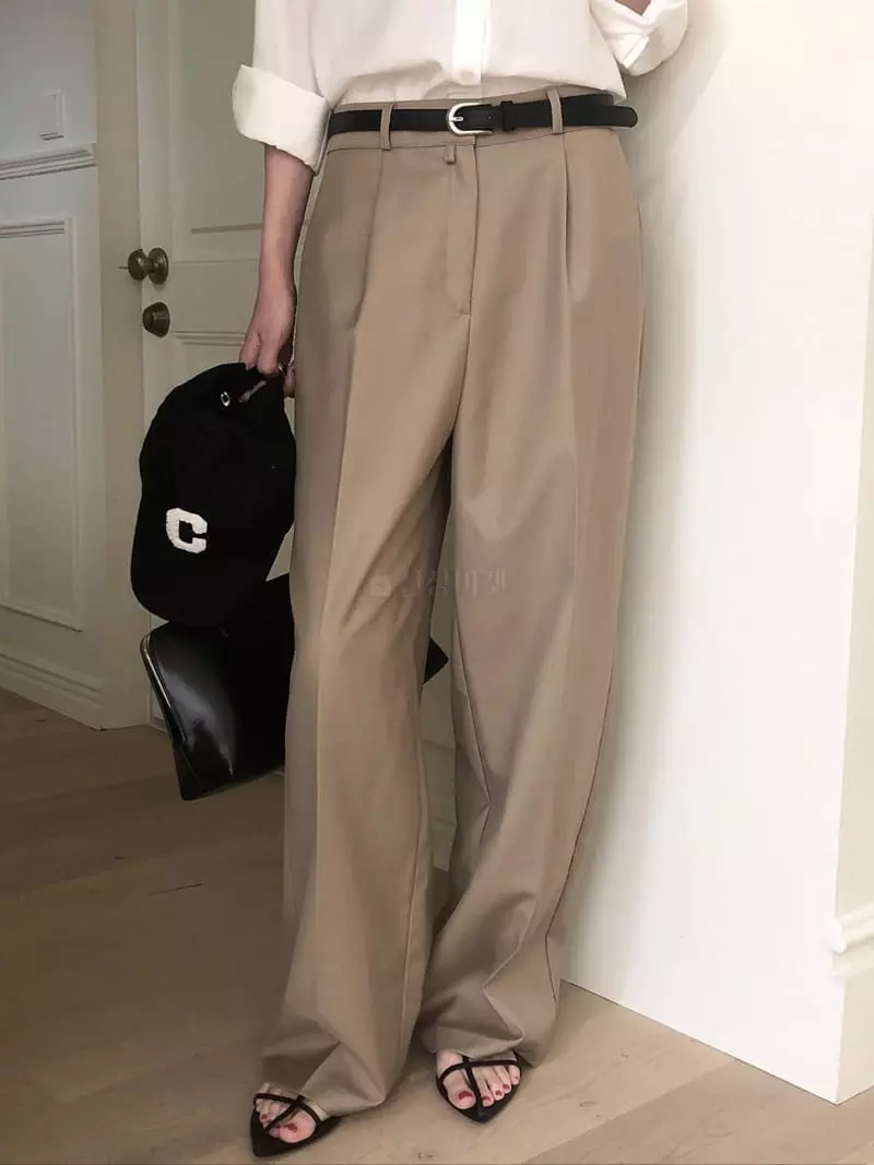 Overclassic - Korean Women Fashion - #momslook - Classic Mer Neck Pants - 3