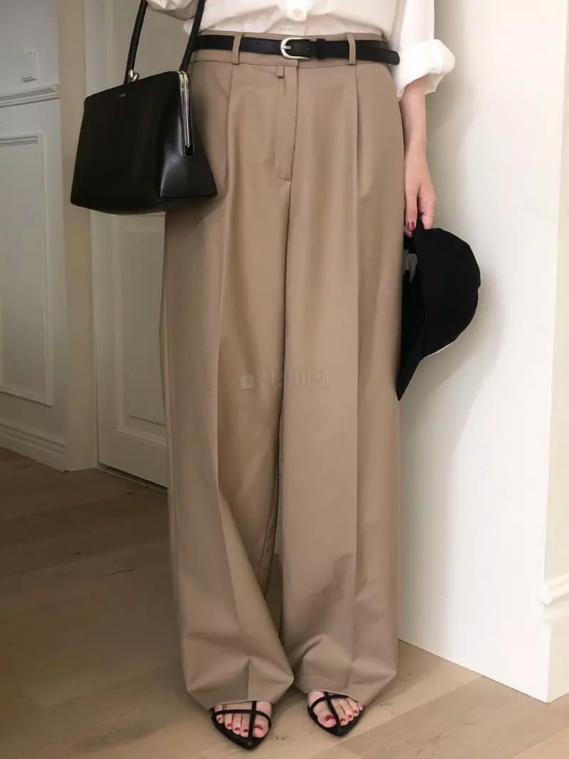 Overclassic - Korean Women Fashion - #momslook - Classic Mer Neck Pants - 7