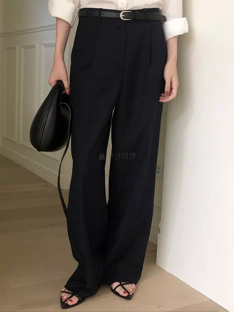 Overclassic - Korean Women Fashion - #momslook - Classic Mer Neck Pants - 9