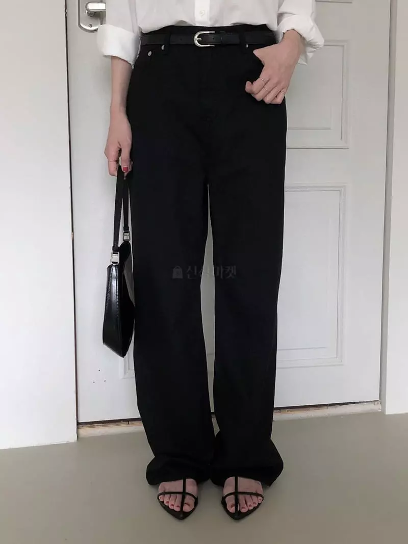 Overclassic - Korean Women Fashion - #momslook - Cotton Wide Jeans