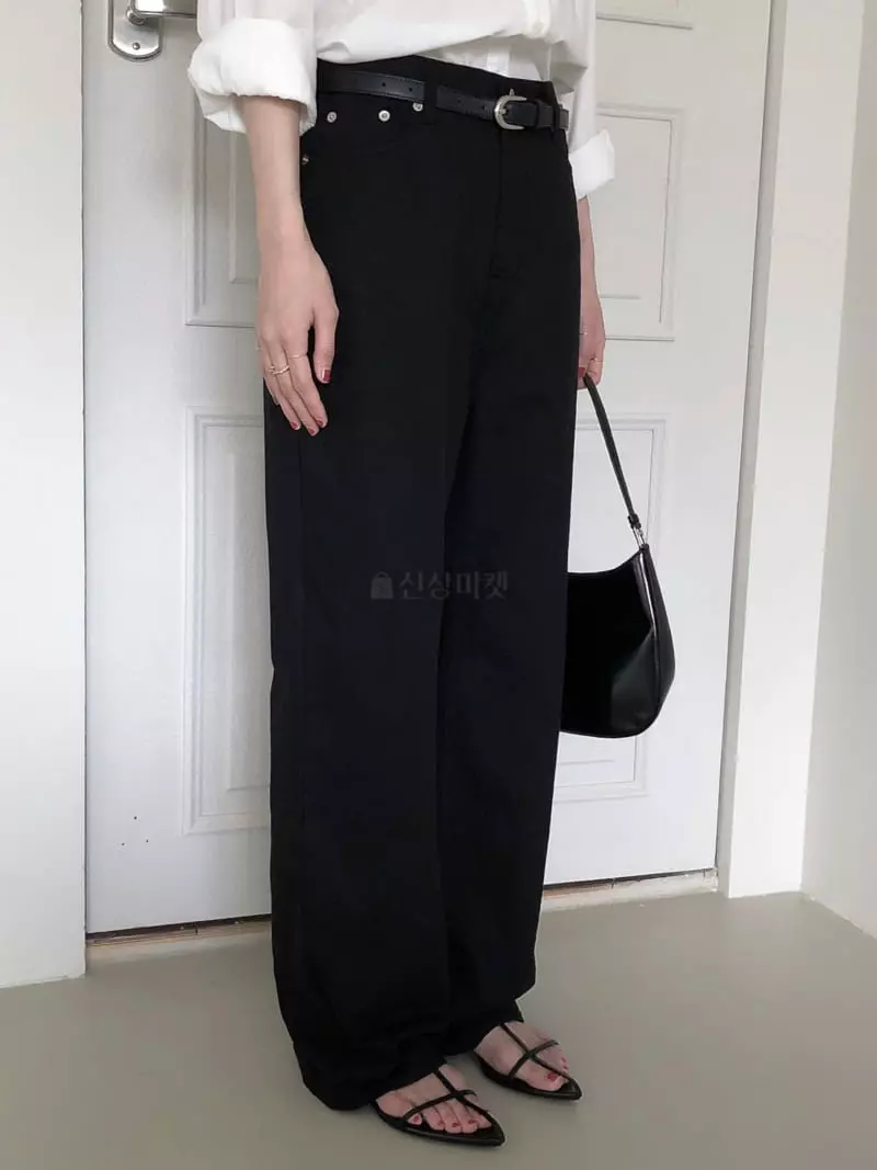 Overclassic - Korean Women Fashion - #momslook - Cotton Wide Jeans - 7
