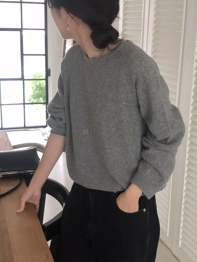 Overclassic - Korean Women Fashion - #momslook - Cashmere Nut Knit Tee