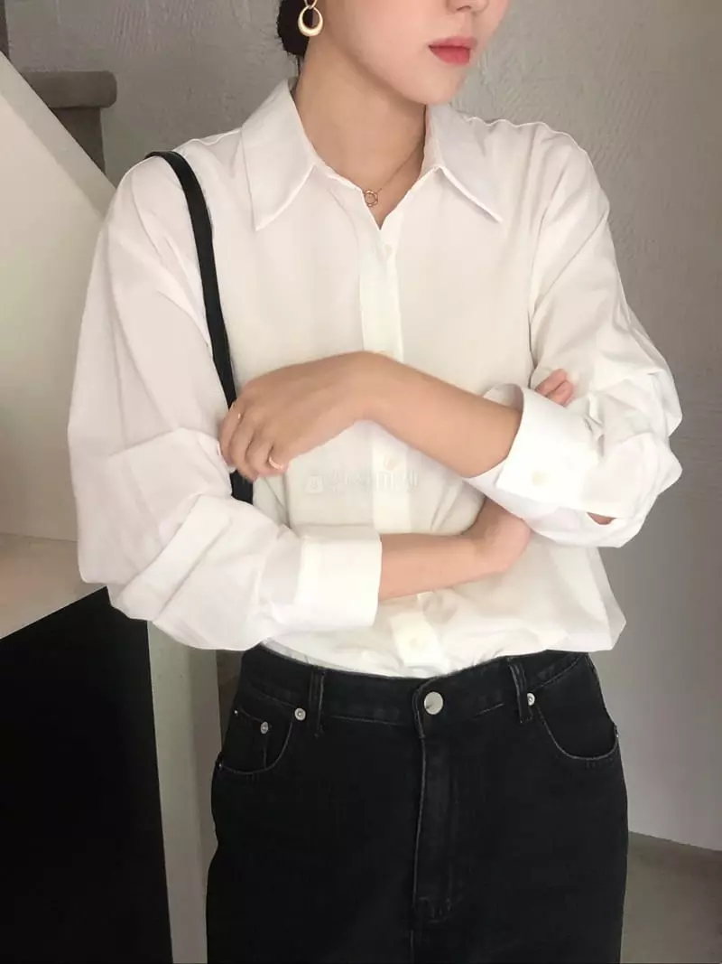 Overclassic - Korean Women Fashion - #momslook - Ove Layon Shirt - 3