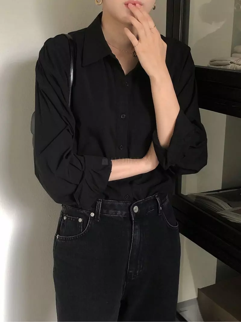 Overclassic - Korean Women Fashion - #momslook - Ove Layon Shirt - 5