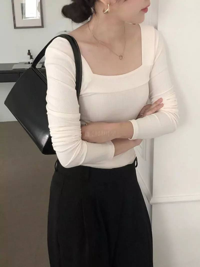 Overclassic - Korean Women Fashion - #momslook - Square Tee