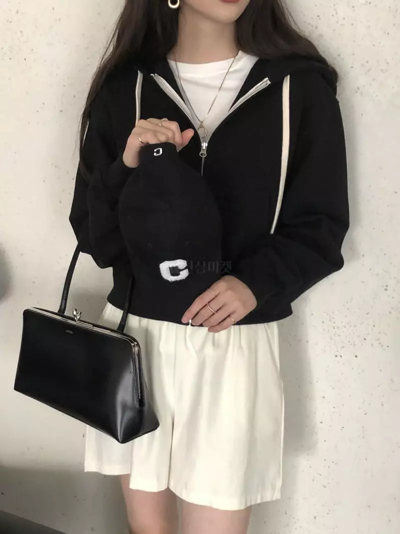 Overclassic - Korean Women Fashion - #momslook - Sweat Hoody Zip-up