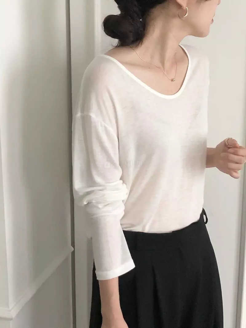 Overclassic - Korean Women Fashion - #momslook - Breeds Loose Tee - 3