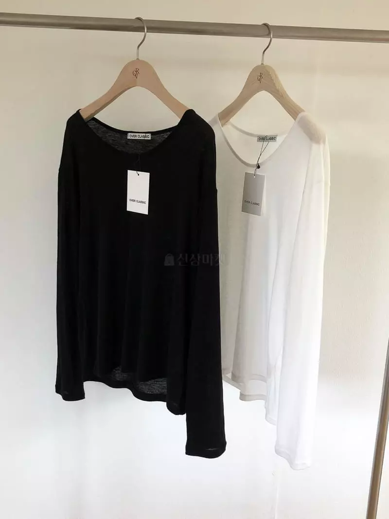Overclassic - Korean Women Fashion - #momslook - Breeds Loose Tee - 5