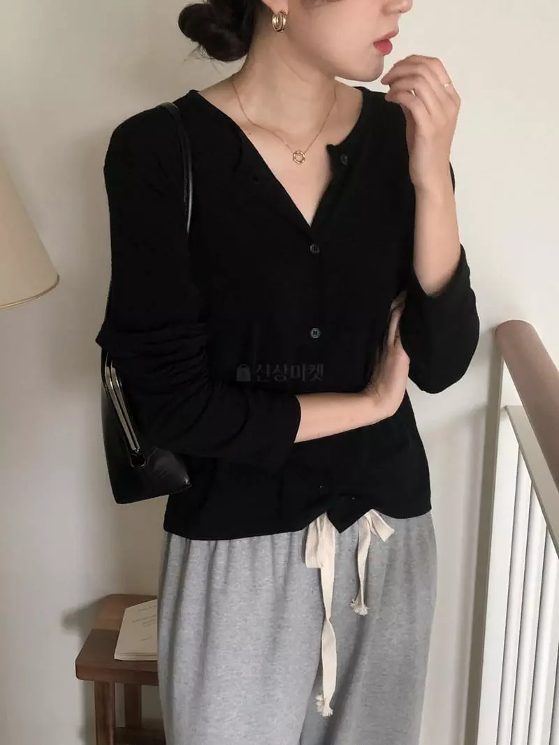 Overclassic - Korean Women Fashion - #momslook - Lowel Cardigan Tee - 3