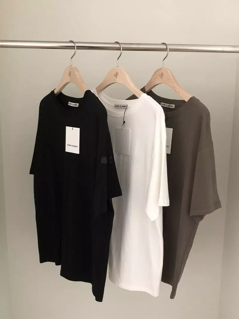 Overclassic - Korean Women Fashion - #momslook - French Boxy Tee - 9