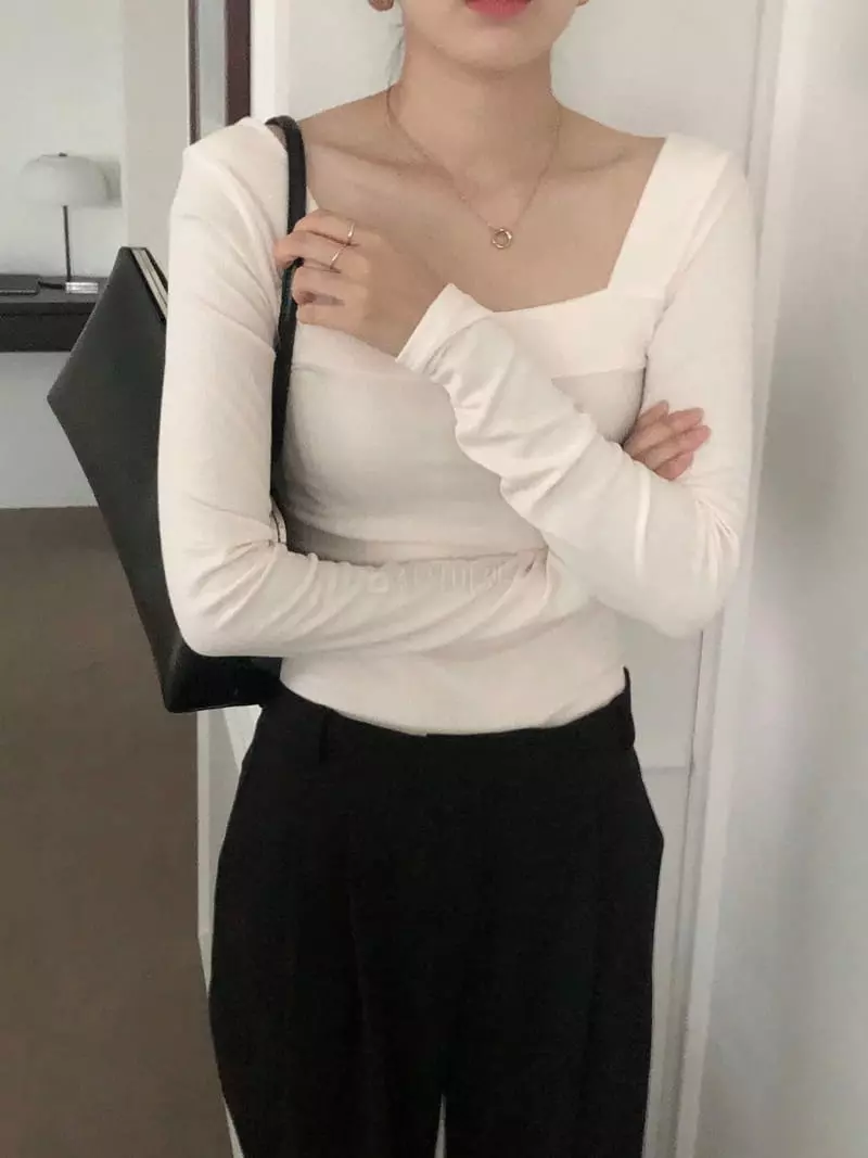 Overclassic - Korean Women Fashion - #pursuepretty - Square Tee - 6