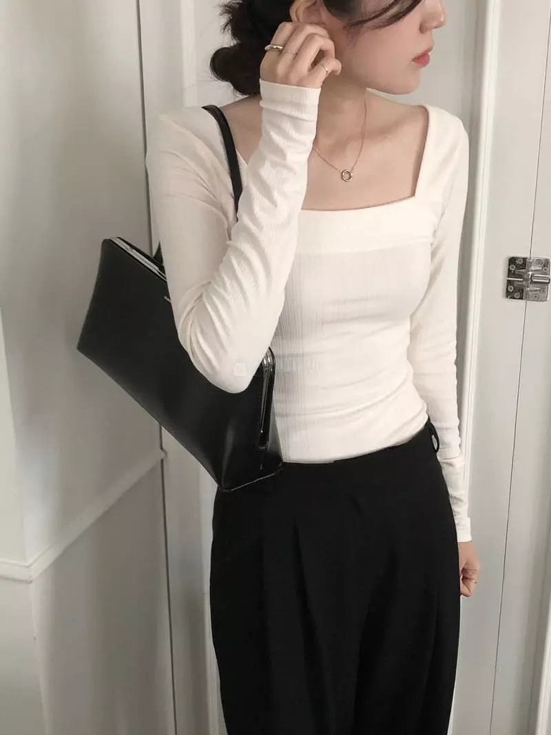 Overclassic - Korean Women Fashion - #restrostyle - Square Tee - 7