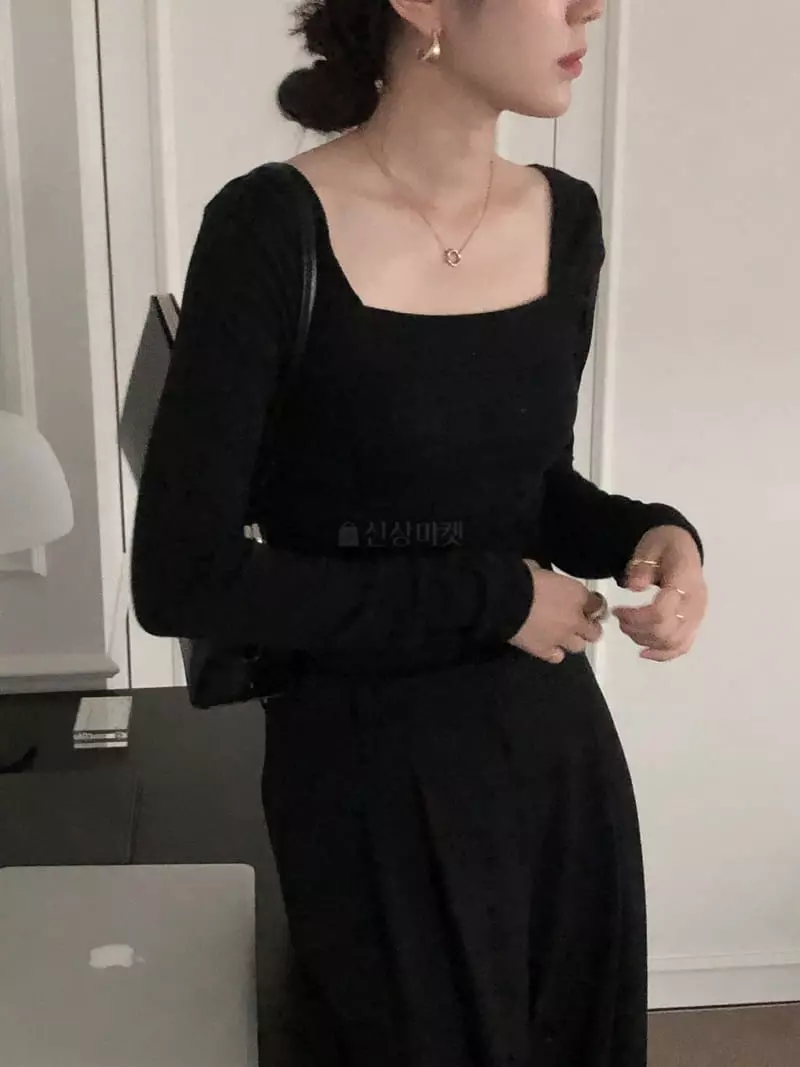 Overclassic - Korean Women Fashion - #romanticstyle - Square Tee - 8