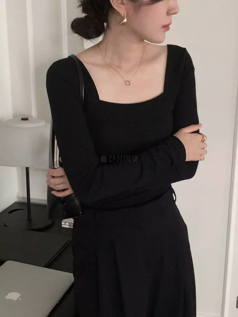 Overclassic - Korean Women Fashion - #thatsdarling - Square Tee - 10