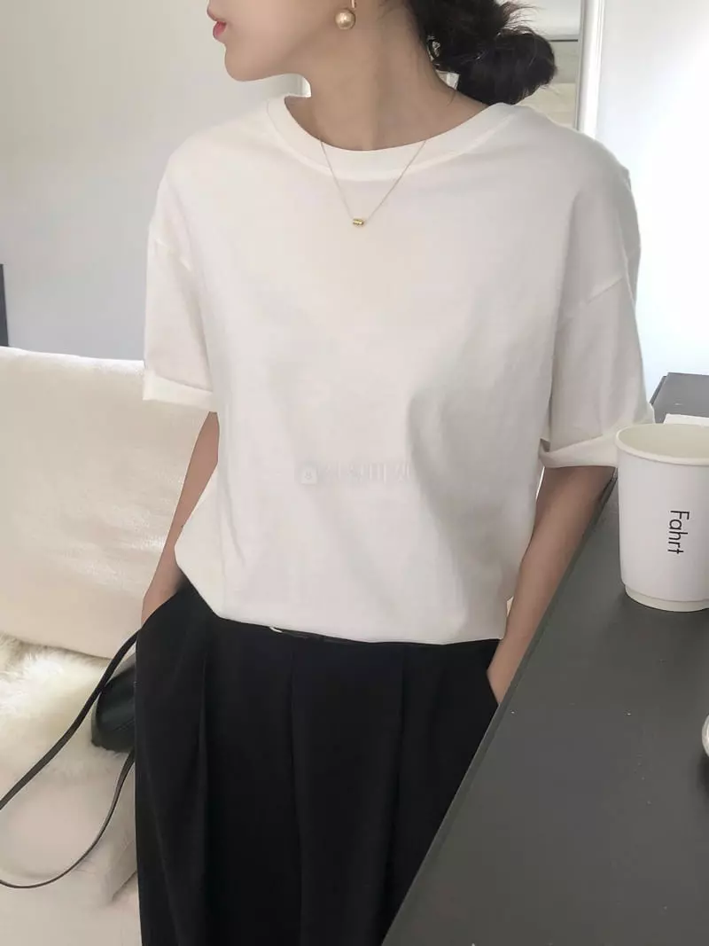 Overclassic - Korean Women Fashion - #thatsdarling - French Boxy Tee - 5