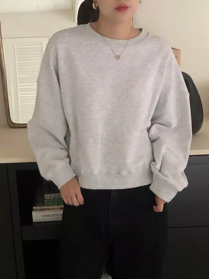 Overclassic - Korean Women Fashion - #thelittlethings - Semi Crop Sweatshirt - 7