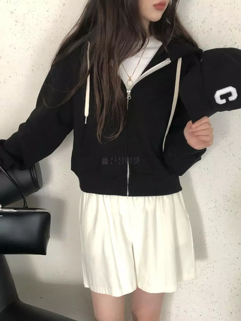 Overclassic - Korean Women Fashion - #vintageinspired - Sweat Hoody Zip-up - 4