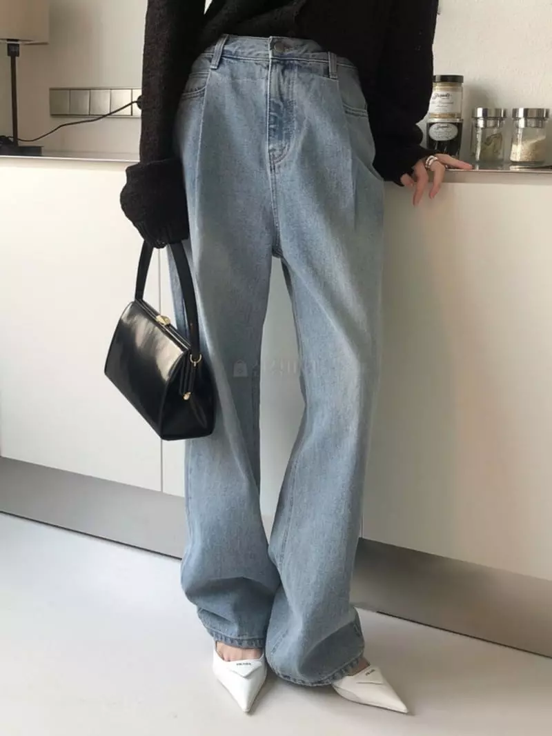 Overclassic - Korean Women Fashion - #vintagekidsstyle - French Pintuck Jeans