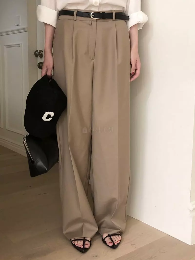Overclassic - Korean Women Fashion - #momslook - Classic Mer Neck Pants - 4