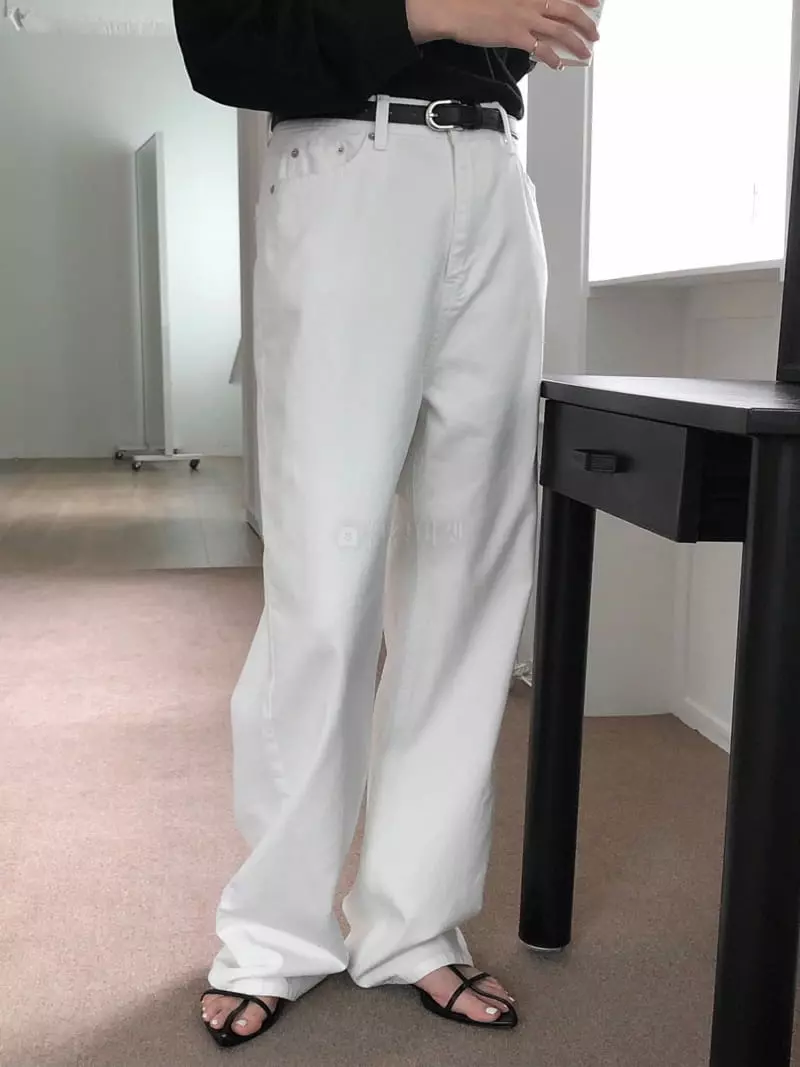 Overclassic - Korean Women Fashion - #womensfashion - Cotton Wide Jeans - 12