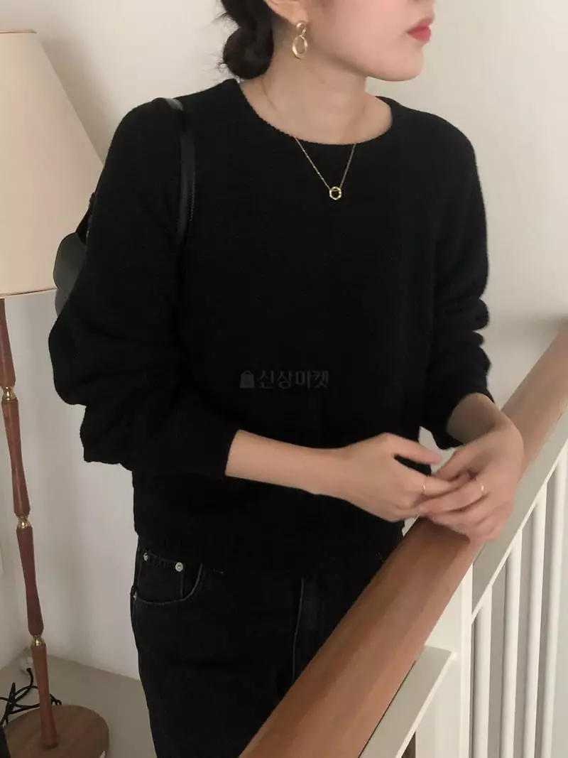 Overclassic - Korean Women Fashion - #womensfashion - Cashmere Nut Knit Tee - 6