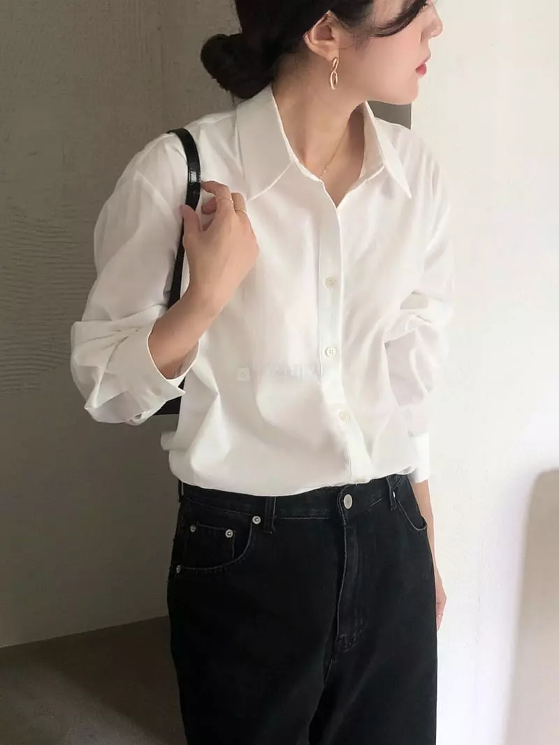 Overclassic - Korean Women Fashion - #momslook - Ove Layon Shirt - 4