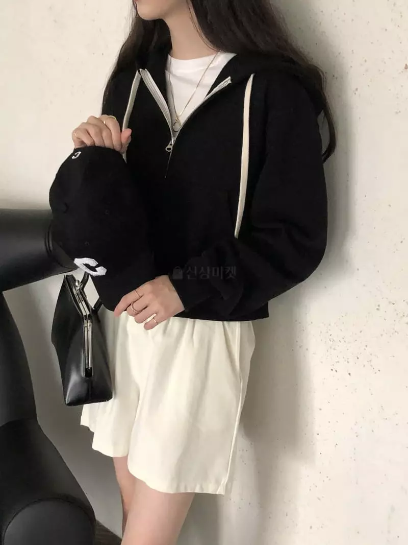 Overclassic - Korean Women Fashion - #womensfashion - Sweat Hoody Zip-up - 12