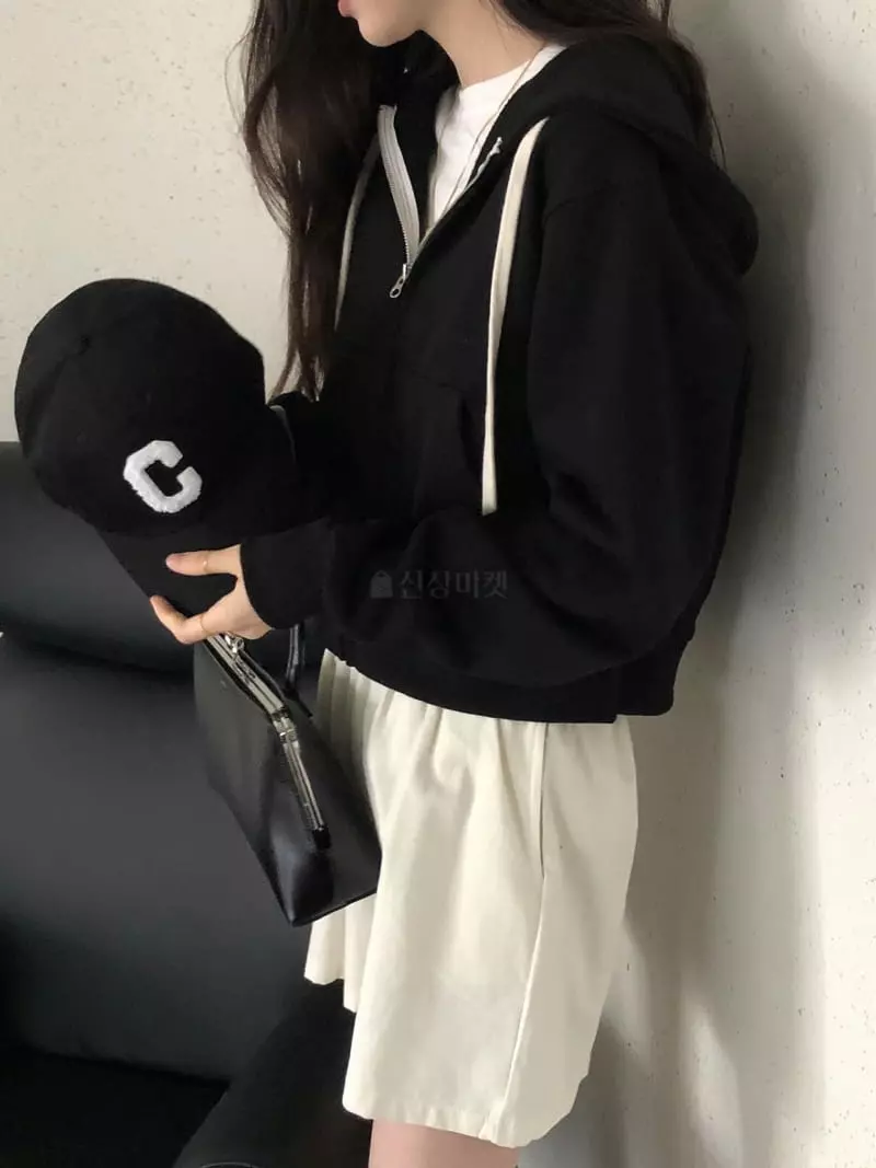 Overclassic - Korean Women Fashion - #womensfashion - Sweat Hoody Zip-up - 2