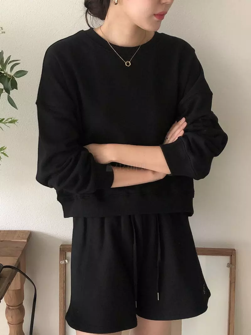 Overclassic - Korean Women Fashion - #womensfashion - Semi Crop Sweatshirt - 9