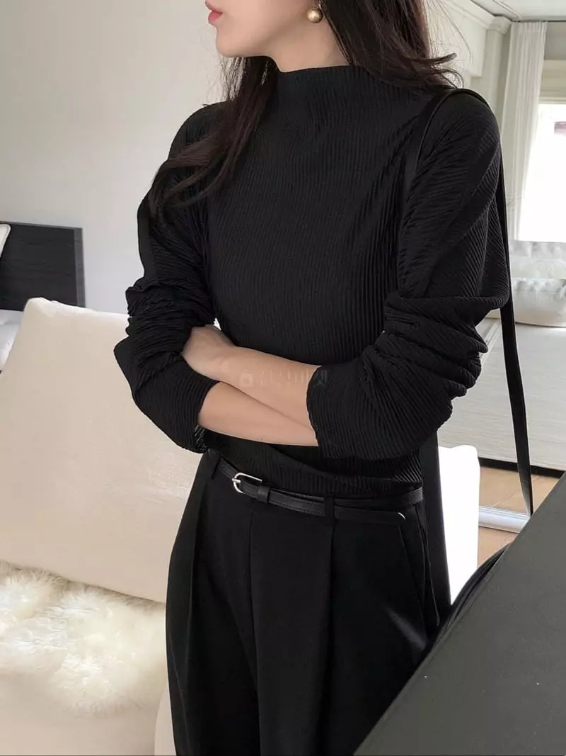 Overclassic - Korean Women Fashion - #womensfashion - Brin Pleats Tee - 7