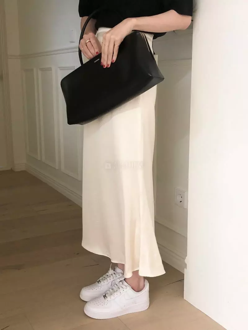 Overclassic - Korean Women Fashion - #womensfashion - Heavy Satin Skirt