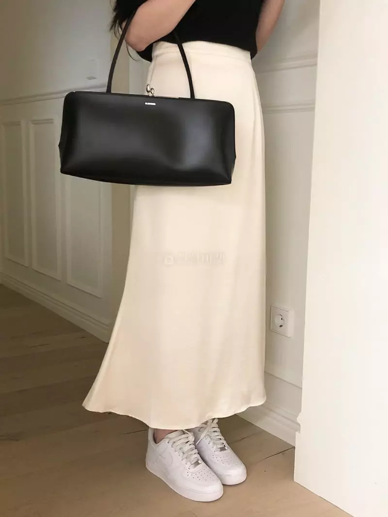 Overclassic - Korean Women Fashion - #womensfashion - Heavy Satin Skirt - 11