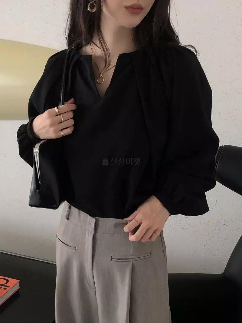 Overclassic - Korean Women Fashion - #womensfashion - Bowl Pintuck Blouse - 7