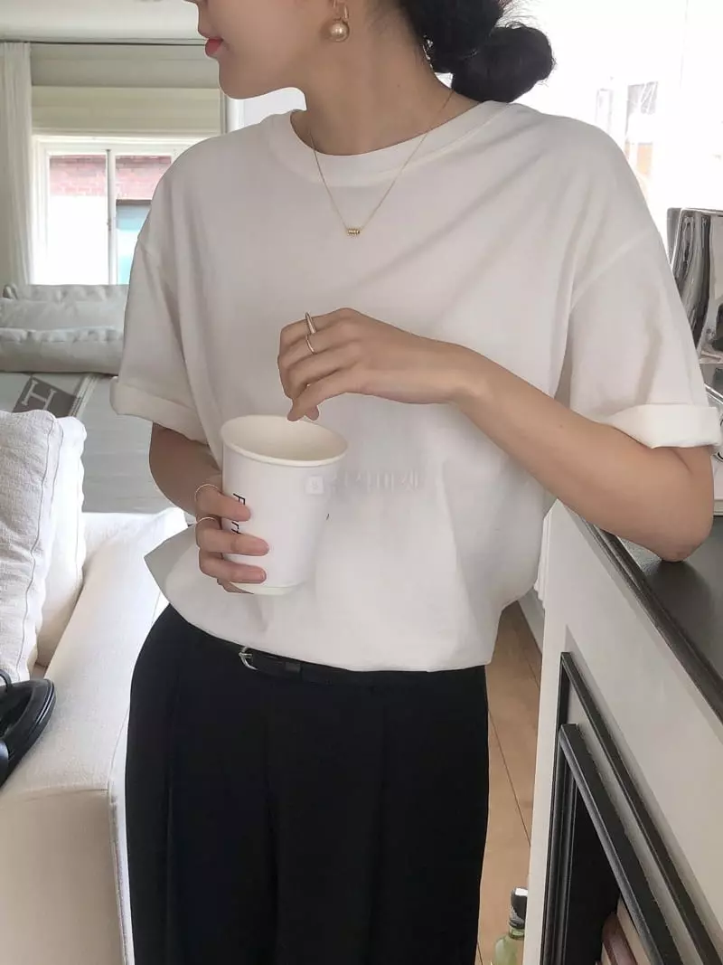 Overclassic - Korean Women Fashion - #womensfashion - French Boxy Tee - 12