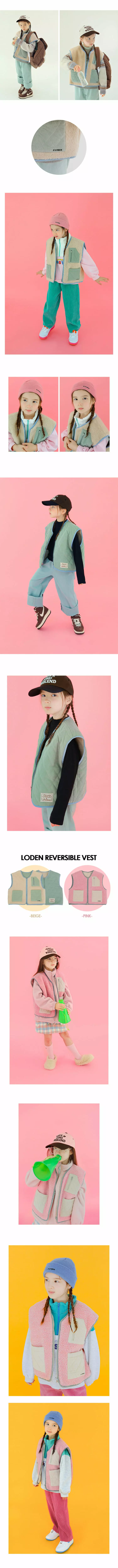 PEACH-CREAM - Korean Junior Fashion Brand - #Kfashion4kids - Loden Reversible Vest - 2