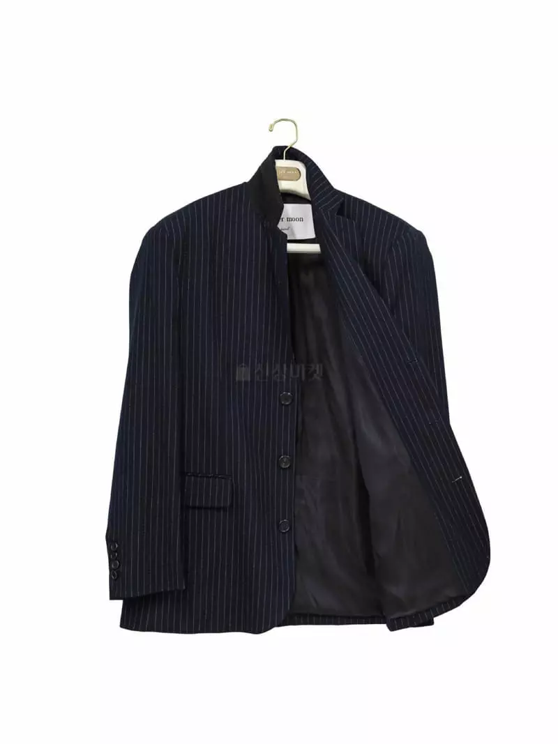 Paper Moon - Korean Women Fashion - #momslook - Pin Stripes Three Button Jacket - 6