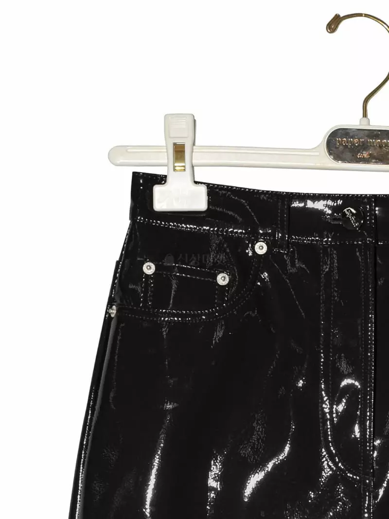 Paper Moon - Korean Women Fashion - #momslook - Patent Leather Mini Skirt - 11