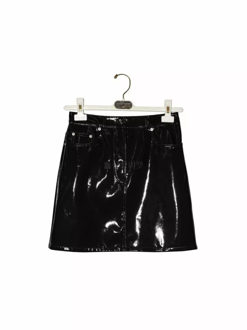 Paper Moon - Korean Women Fashion - #momslook - Patent Leather Mini Skirt - 7