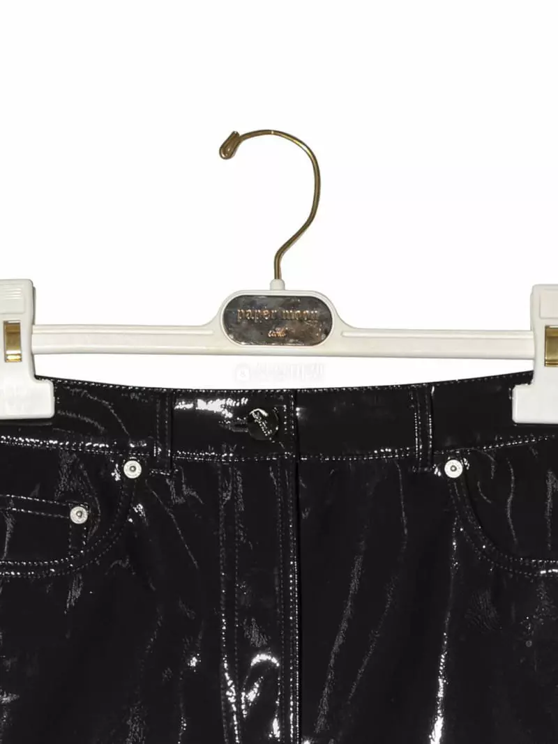 Paper Moon - Korean Women Fashion - #momslook - Patent Leather Mini Skirt - 9