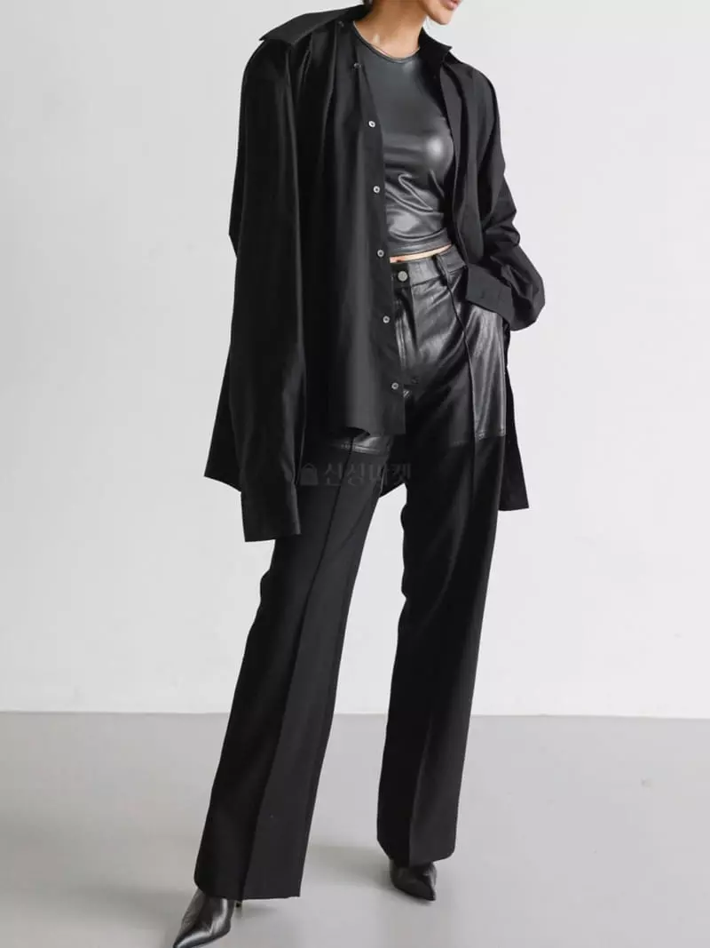 Paper Moon - Korean Women Fashion - #momslook - Twist Color Shirt