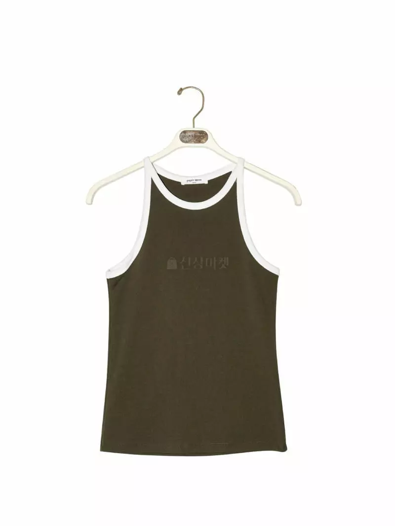 Paper Moon - Korean Women Fashion - #momslook - Color Sleeveless Tank Top - 3