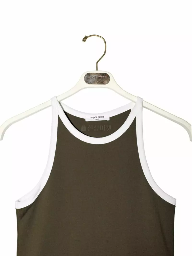 Paper Moon - Korean Women Fashion - #momslook - Color Sleeveless Tank Top - 5